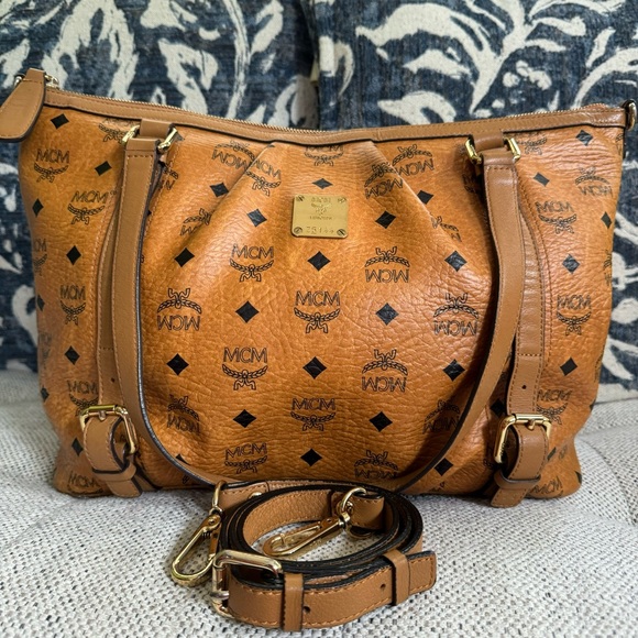 MCM Cognac Visetos Tote - Picture 1 of 12